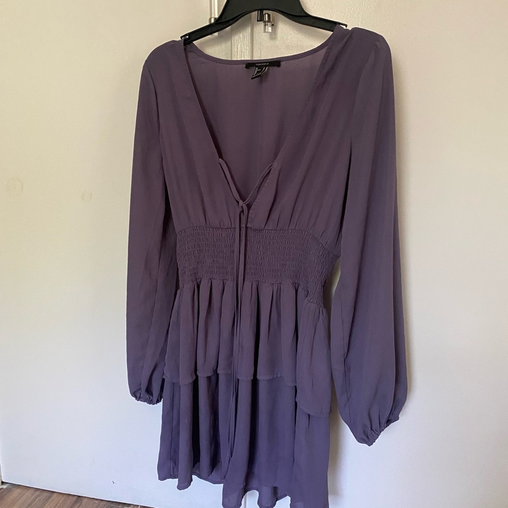 Forever 21 Lavender Long Sleeve Dress L